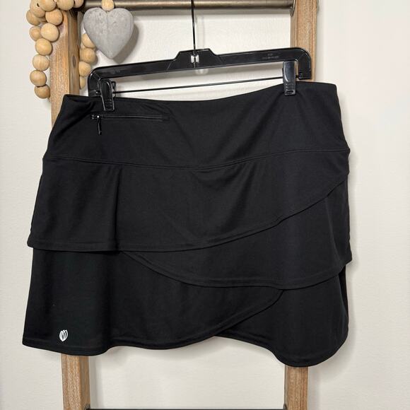 GGBlue Luxe Sport Black Athletic Skort Size X Large - Picture 1 of 7